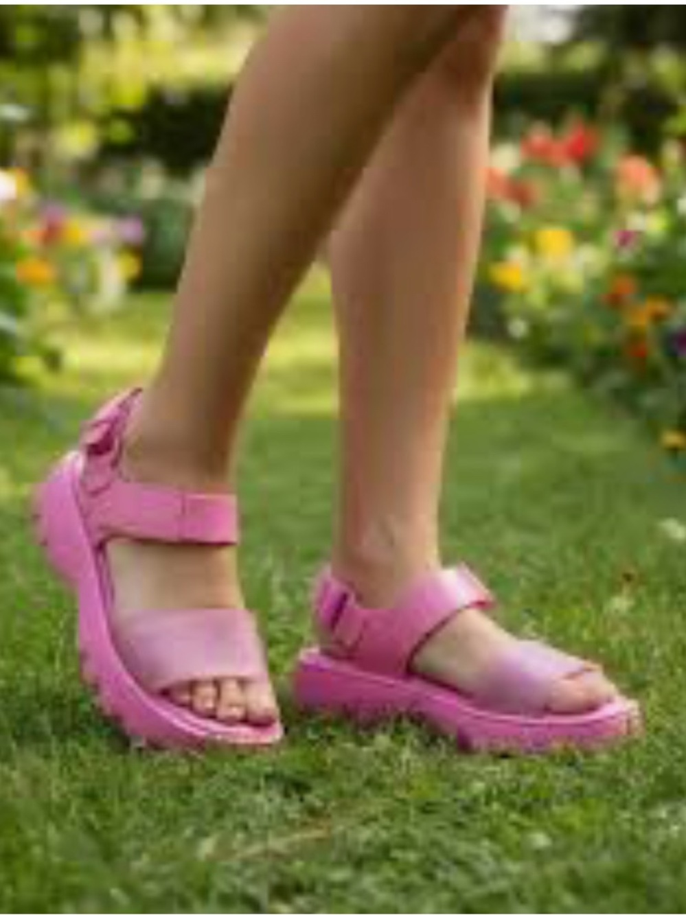 Melissa Red Platform Sandals | Vegan Jelly Shoes | Women’s - Picture 4 of 12
